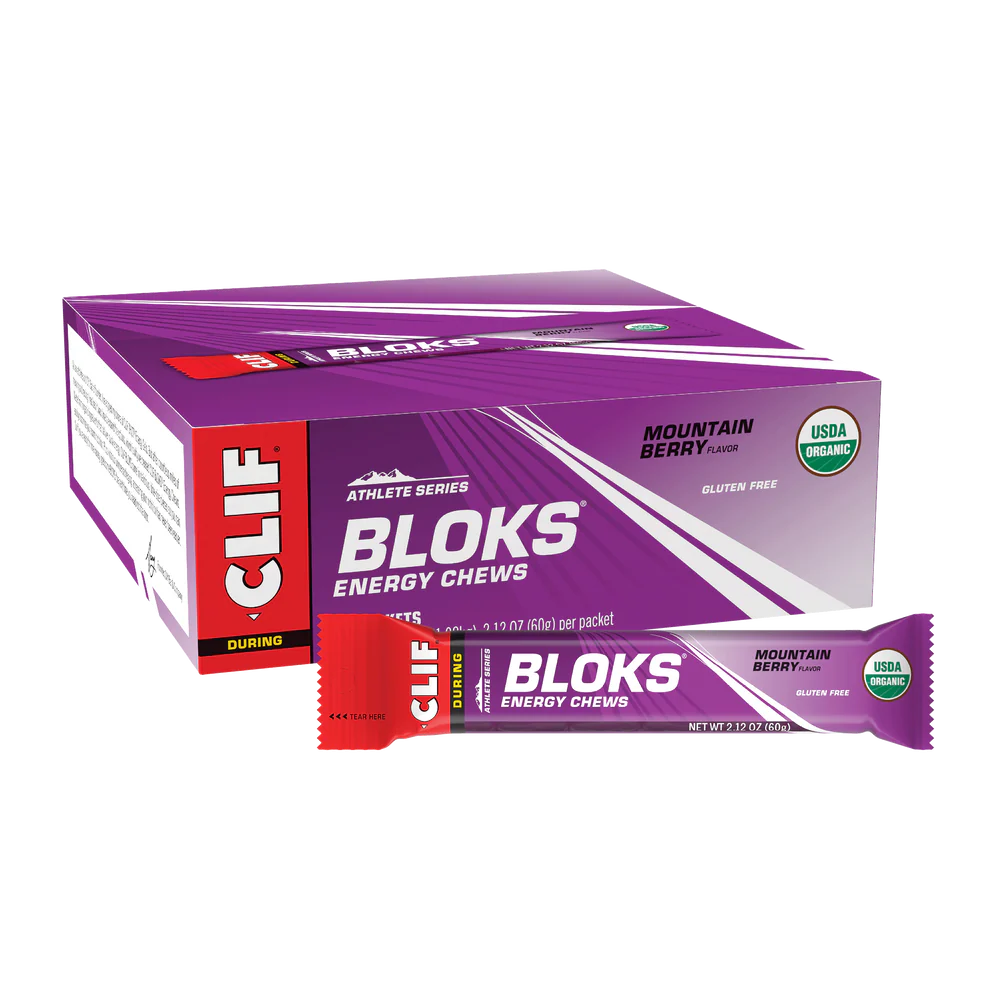 Clif Bloks Energy Chews – Mountain Berry Flavor / Box of 18 chews-Accessories-33-OFF