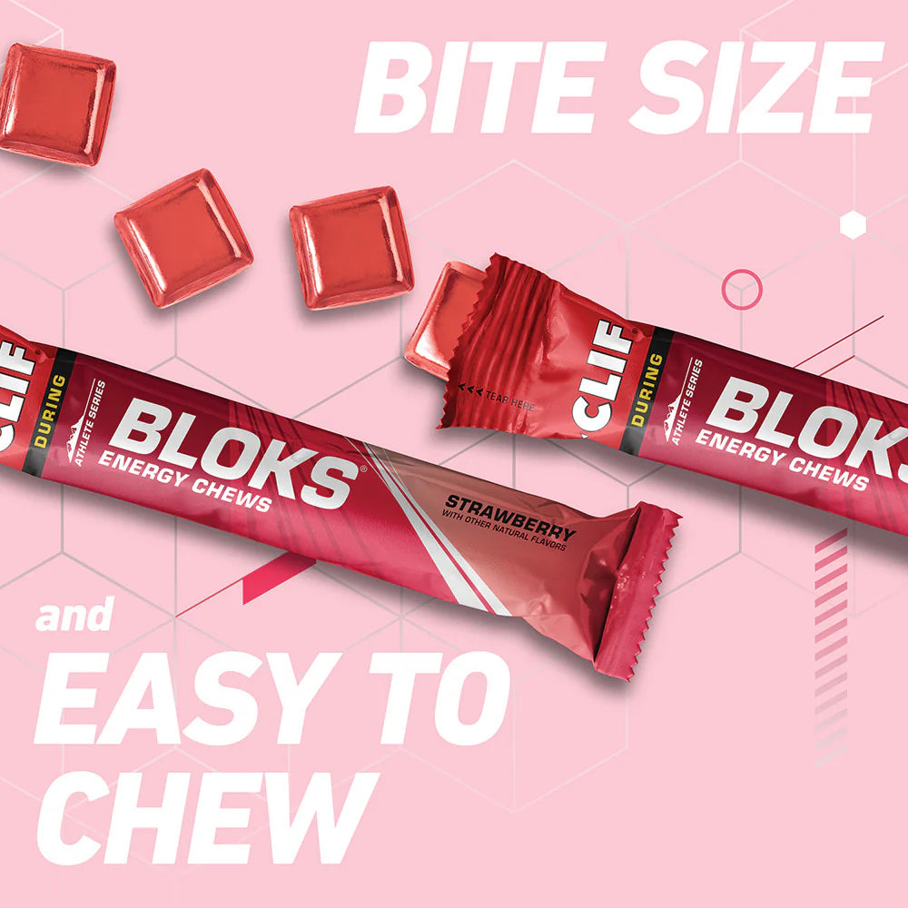 Clif Bloks Energy Chews – Strawberry Flavor / Box of 18 chews-Accessories-33-OFF