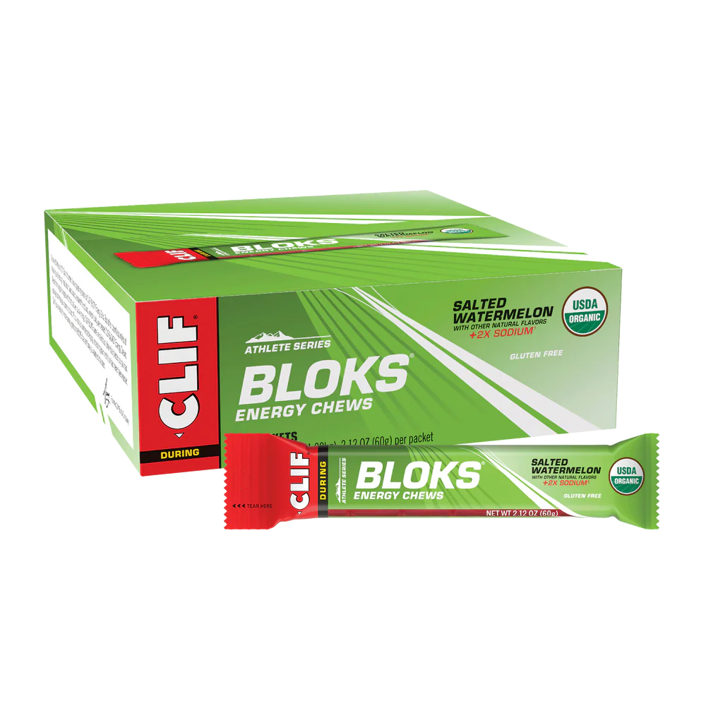 Clif Bloks Energy Chews – Salted Watermelon / Box of 18 chews