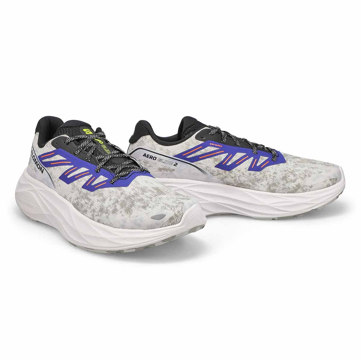 Men's Salomon Aero Glide 2 White / Phantom / Spectrum Blu-SOULIER, shoes-33-OFF