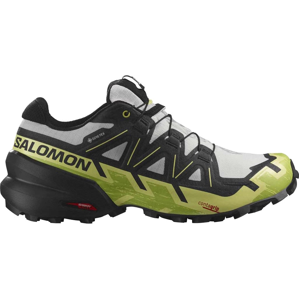 Men's Salomon Speedcross 6 GTX Lunar Rock / Black / Sunny Lime-SOULIER, shoes-33-OFF