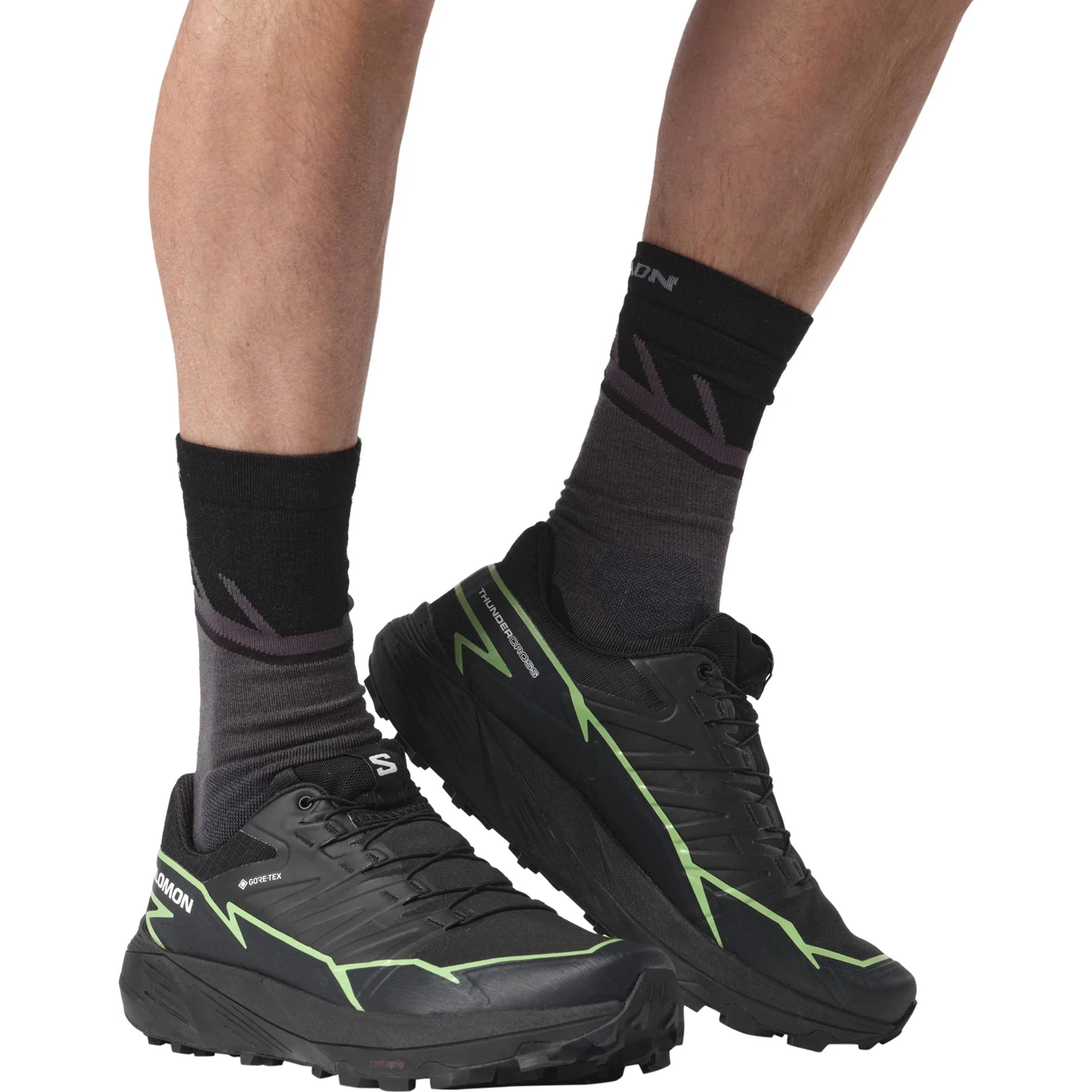 Men's Salomon Thundercross GTX Black - Green Gecko - Black-SOULIER, shoes-33-OFF