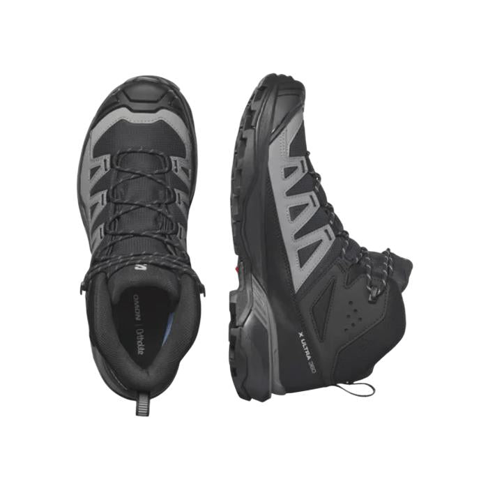 Men's Salomon X Ultra 360 MID CSWP Pewter/Black-SOULIER, shoes-33-OFF