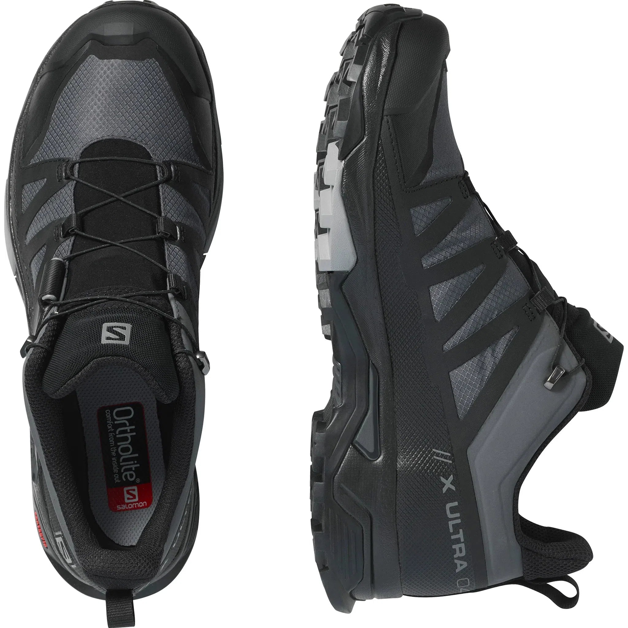 Men's Salomon X Ultra 4 wide GTX Magnet - Black - Monument-SOULIER, shoes-33-OFF