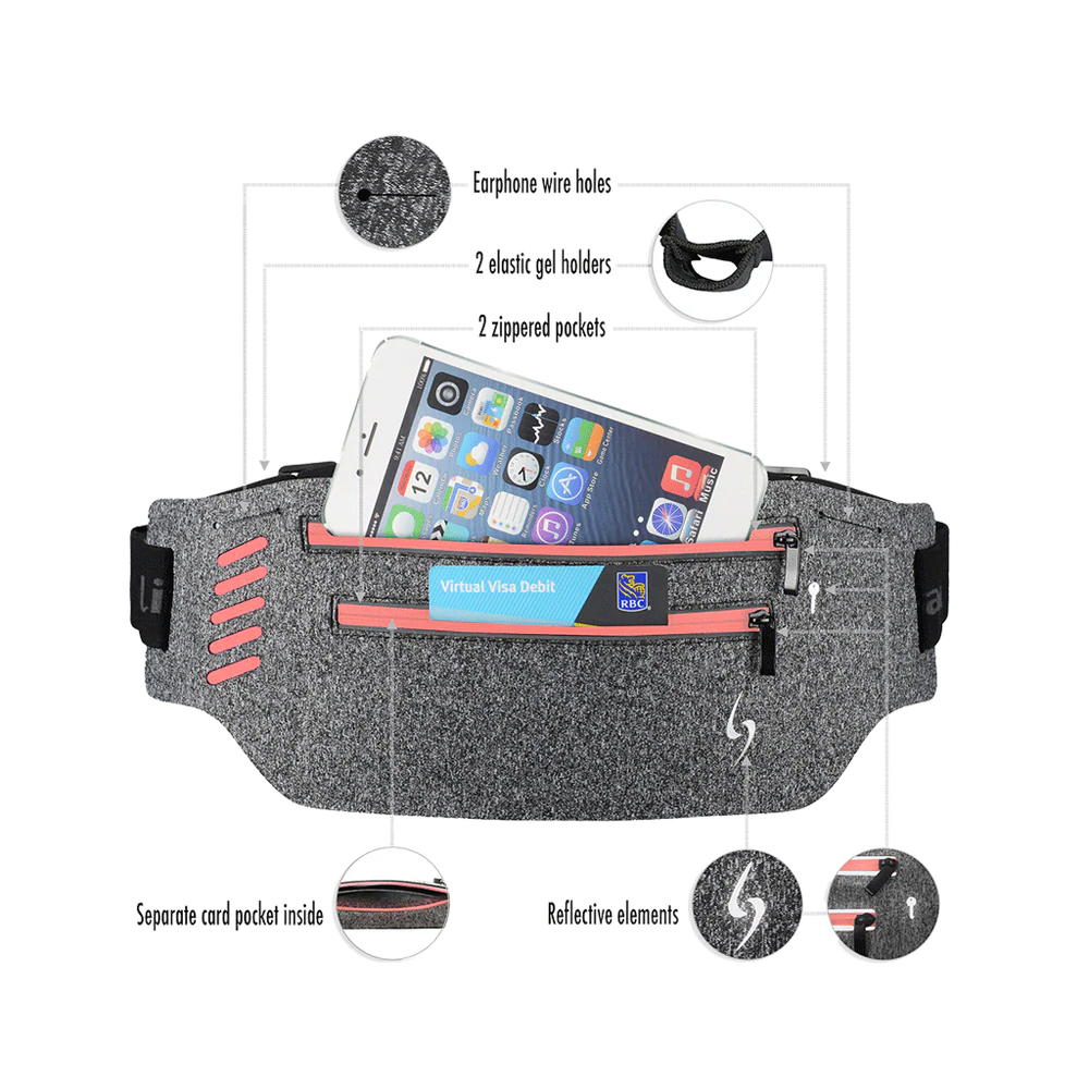 Unisex LIFE SPORTS GEAR Cloud - Running Belt Coral-Accessories-33-OFF