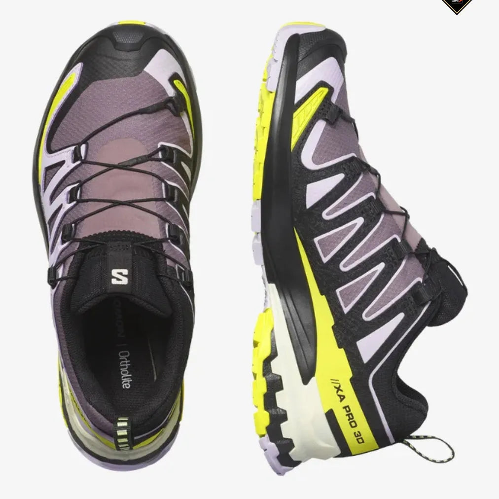 Women'S Salomon XA PEO 3D V9 GTX Quiet Shade / Lily Pad / Blue Haze-SOULIER, shoes-33-OFF