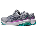 Women's Asics GT-1000 11 Grey/Diver Blue-33-OFF