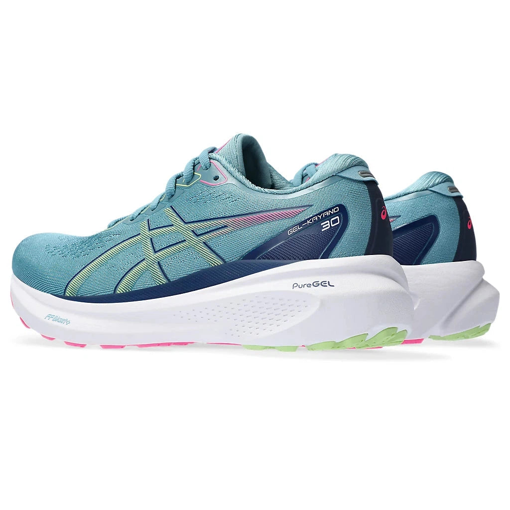 Women's Asics Gel-Kayano 30 Gris Blue / Lime Green-SOULIER, shoes-33-OFF