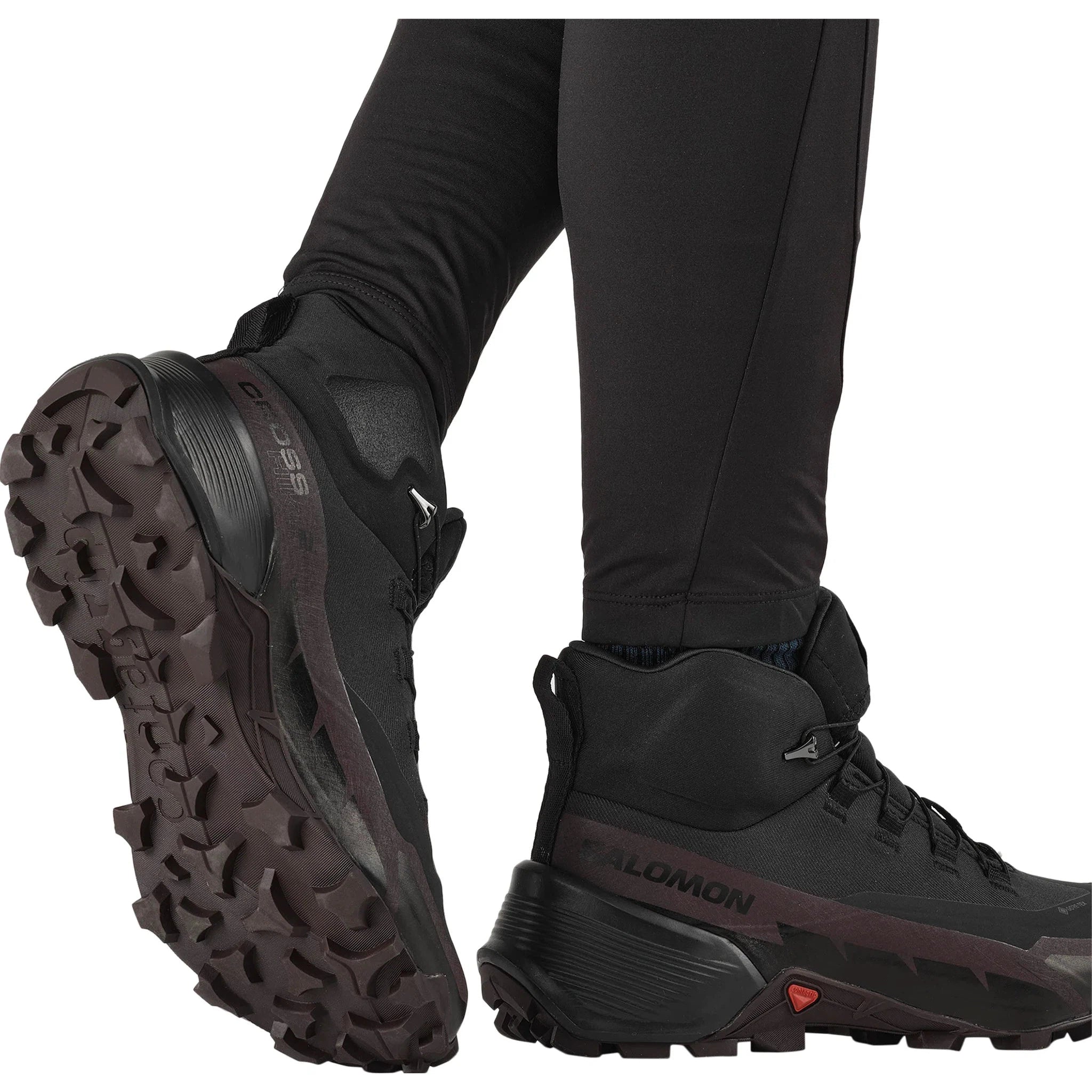 Women's Salomon Cross Hike 2 Mid GORE-TEX Hiking Boots Black/Chocolate Plum-SOULIER, shoes-33-OFF