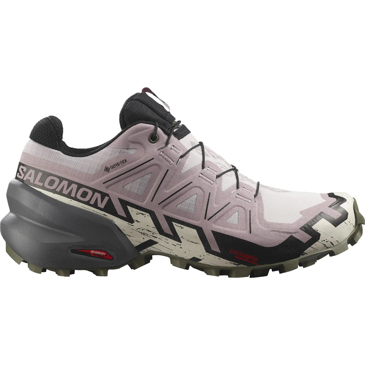 Women's Salomon Speedcross 6 GTX Ashes Of Roses - Black - Olive Night-SOULIER, shoes-33-OFF