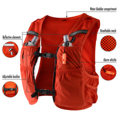 Unisex Life sports Gear Typhoon 5 L Hydration Vest red-Accessories-33-OFF